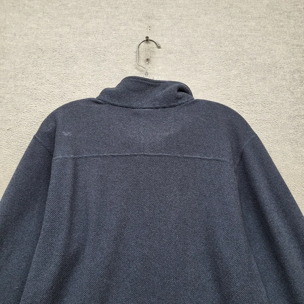 The North Face Men‎ Sweatshirt Large Blue Solid Logo 1/4 Zip Pullover